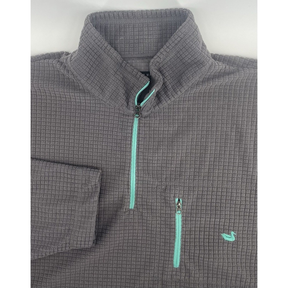 Southern Marsh Pullover Mens XL Grey Fieldtec Waffle Knit 1/4 Zip Activewear